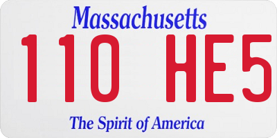 MA license plate 110HE5
