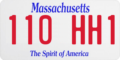 MA license plate 110HH1