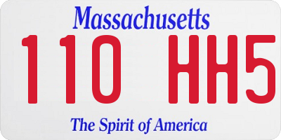 MA license plate 110HH5
