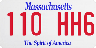MA license plate 110HH6