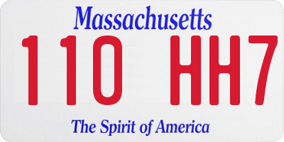 MA license plate 110HH7