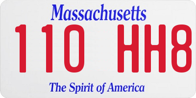 MA license plate 110HH8