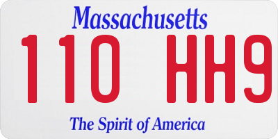 MA license plate 110HH9