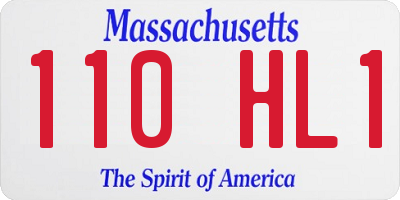 MA license plate 110HL1