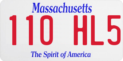 MA license plate 110HL5