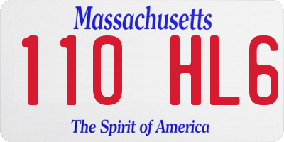 MA license plate 110HL6