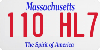 MA license plate 110HL7