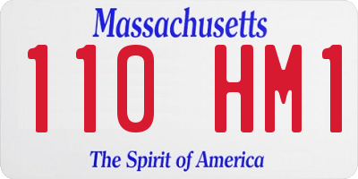 MA license plate 110HM1