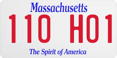 MA license plate 110HO1