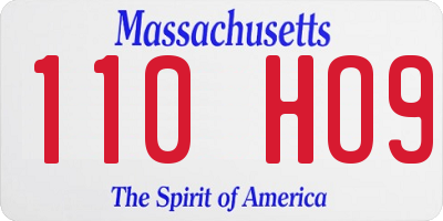 MA license plate 110HO9