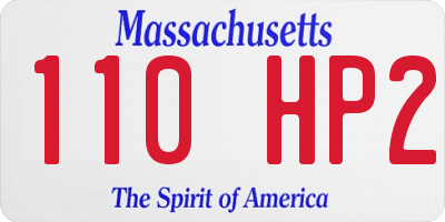 MA license plate 110HP2