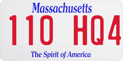 MA license plate 110HQ4