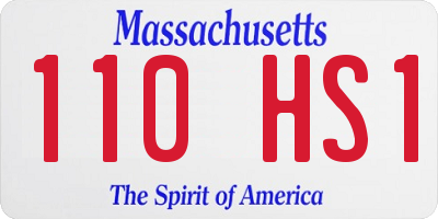 MA license plate 110HS1