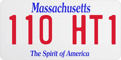 MA license plate 110HT1