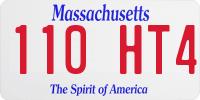 MA license plate 110HT4