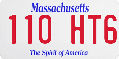 MA license plate 110HT6