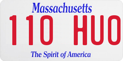 MA license plate 110HU0