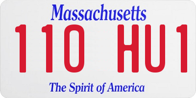 MA license plate 110HU1