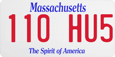 MA license plate 110HU5