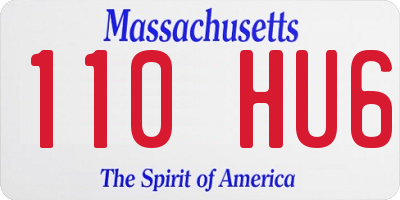 MA license plate 110HU6
