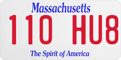 MA license plate 110HU8