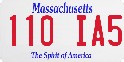 MA license plate 110IA5