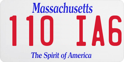 MA license plate 110IA6