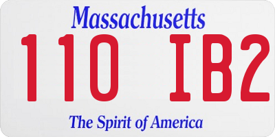 MA license plate 110IB2