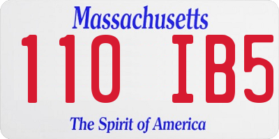 MA license plate 110IB5