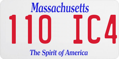 MA license plate 110IC4