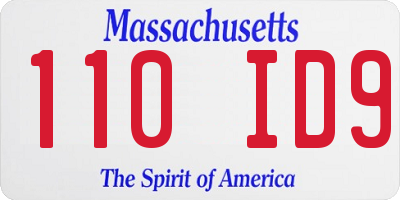 MA license plate 110ID9