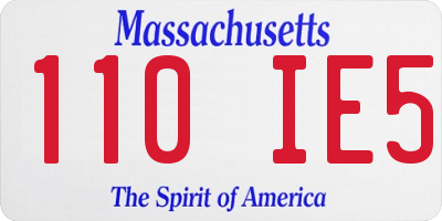 MA license plate 110IE5