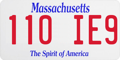 MA license plate 110IE9
