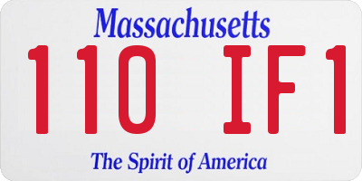 MA license plate 110IF1