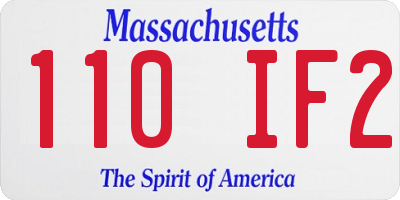 MA license plate 110IF2
