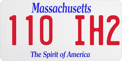 MA license plate 110IH2
