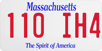 MA license plate 110IH4