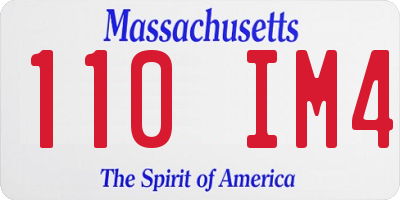 MA license plate 110IM4