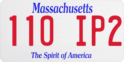 MA license plate 110IP2