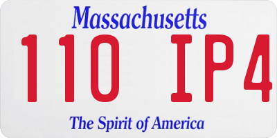 MA license plate 110IP4
