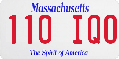 MA license plate 110IQ0