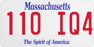 MA license plate 110IQ4