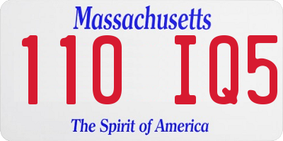 MA license plate 110IQ5