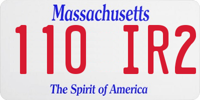 MA license plate 110IR2
