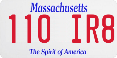 MA license plate 110IR8