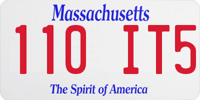 MA license plate 110IT5