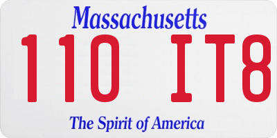 MA license plate 110IT8