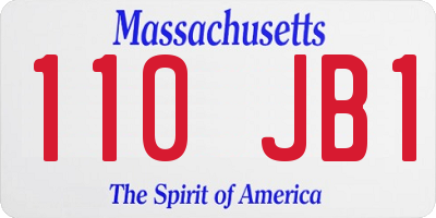 MA license plate 110JB1