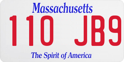 MA license plate 110JB9