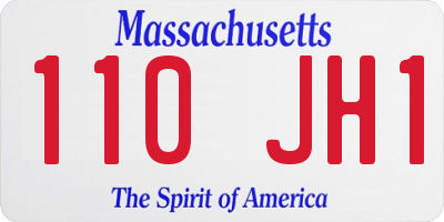 MA license plate 110JH1